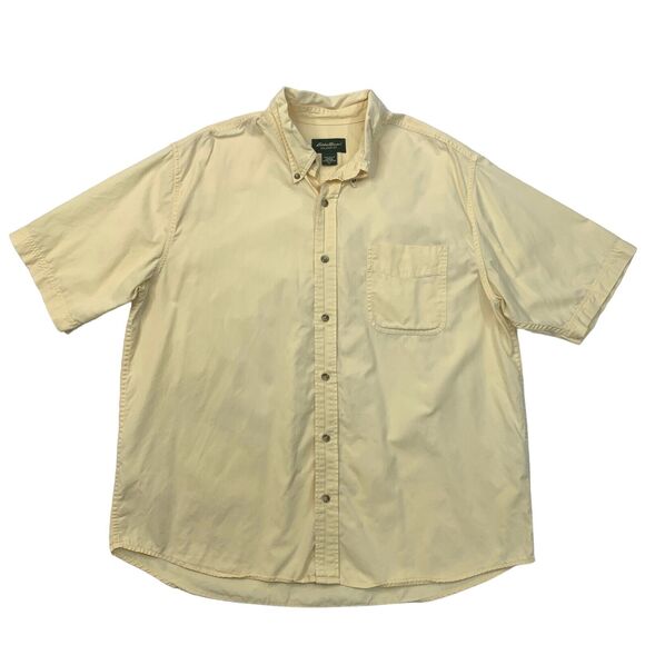 Eddie Bauer Shirt Mens XL Extra Large Meringue Button Down Relaxed Fit Cotton - Picture 1 of 9